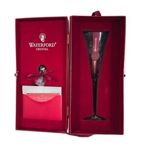 New 1st Ed Waterford Crystal 12 Days of Christmas Partridge Champagne Flute